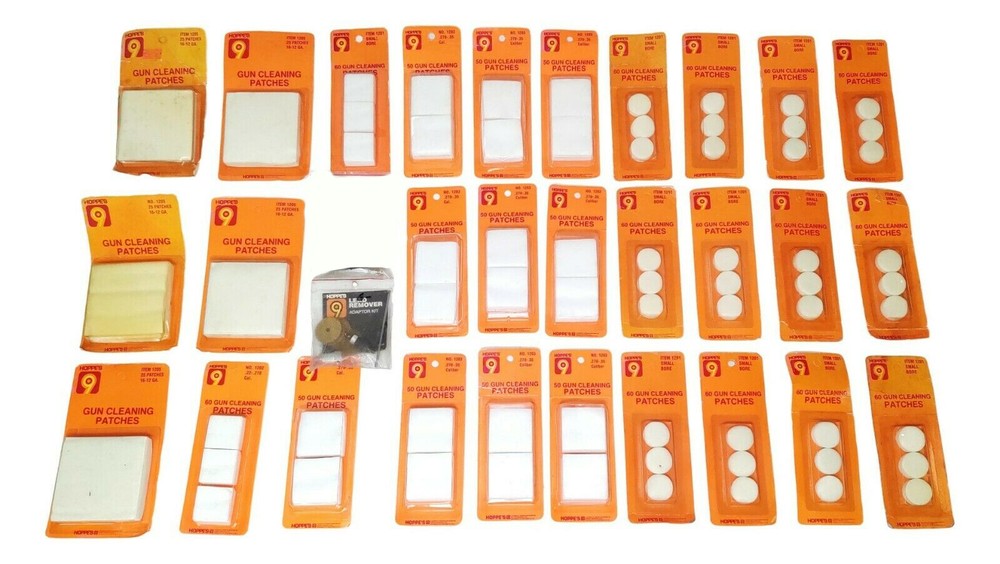 Lot of Cleaning Patches, .22-270 cal, .270-.35 cal, 16-12ga & Lead Remover