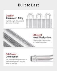 Silver 5/16″ Universal 6 Pass Kit for Transmission Oil Cooler Tube & Fin Kit