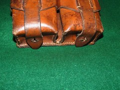 Post WW2 Serbian Army Brown Leather Ammo pouches for SKS Rifles (Yugo-Serbian)