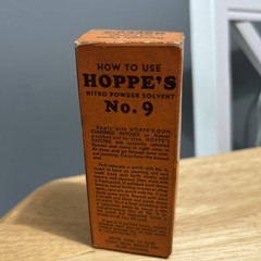 Hoppe’s No. 9 Nitro Powder Solvent. Vintage 1/2 Full Bottle Original Box