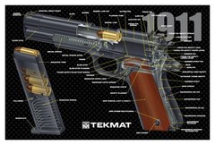 TEKMAT ARMORERS BENCH MAT 11″X17″ 1911 PISTOL CUT AWAY