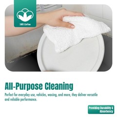 ZUPERIA Terry Towels Pack of 60 (14″ X 17″ Inches) 100% Cotton Terry Barmop Towe