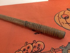 Antique 10-12 gauge shotgun cleaning rod wood wire brush 3-4 piece