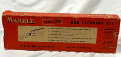 Vintage Marbles Gun cleaning kit, Tin box Original sleeve, Unused Excellent