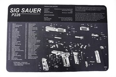 Gun Cleaning Mat for Sig Sauer P226 Breakdown Schematics Parts Diagram