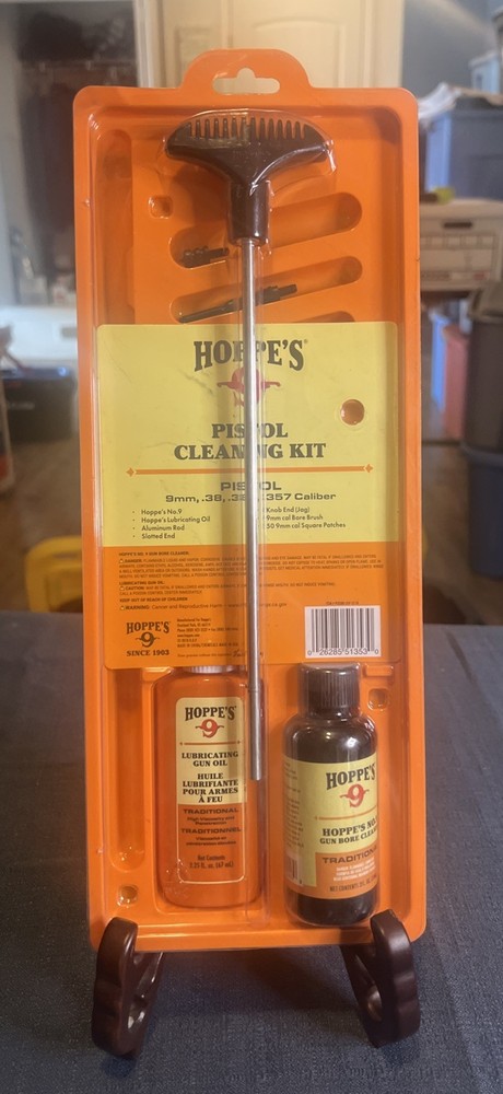 Hoppe’s Pistol Cleaning Kit with Aluminum Rod for .38, .357 and 9mm Caliber Guns