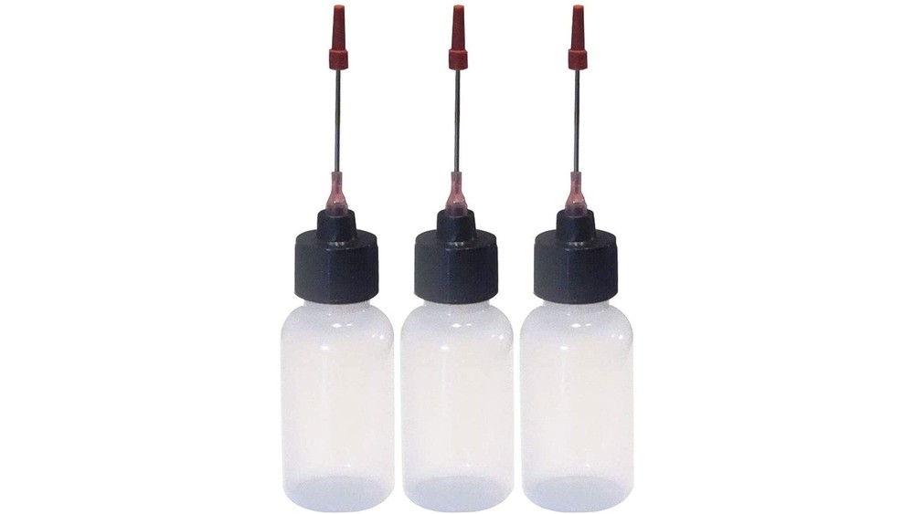 Hicet 3 Pack 1 OZ Bottles with Stainless Needle Tip, Precision Tip Applicator…