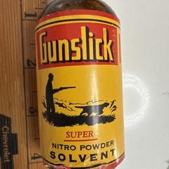 Vintage Outers Labs Gunslick Solvent Bottle And Box. New Unopened