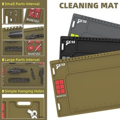 Pistol Gun Cleaning Mat Gun Cleaning Pad W/ Magnetic Organizer Parts Tray