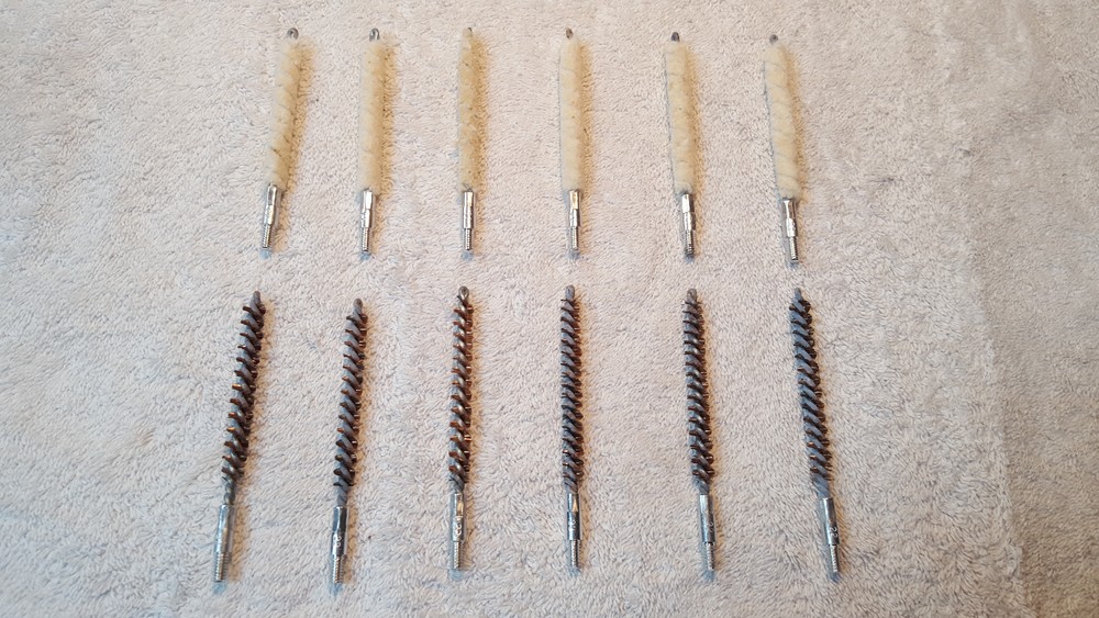 12 PCS Bore Cleaning (6)Brushes and (6)Swabs .22 223/5.56 Caliber Guns 22 cal