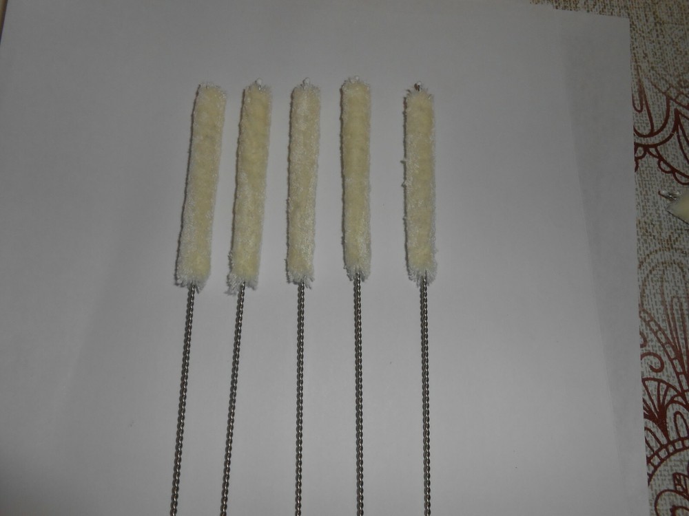 HIGHTBRUSH 35180 1/2” X 8” COTTON TWISTED TUBE SPIRAL STRAW BRUSH 5 PACK