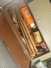 Vintage Hoppes Gun Cleaning Kit-Brown Plastic Case for Rifle Shotgun
