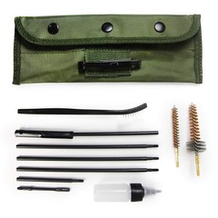 Portable Rifle Gun Cleaning Kit for .22/.556 & .30/.762 Caliber – Metal Brushes,