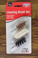 Birchwood Bronze Cleaning Brush Set Cotton Mop Nylon Brush Fits 12ga 3 Pack USA