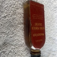 Montgomery Wards Western field Nitro Powder Solvent Bottle Nice! 3/4 Full