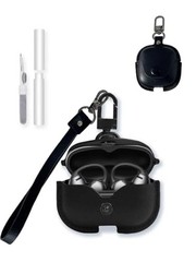 Case for SHOKZ OpenDots ONE Earbuds,Stylish Retro Soft Protective, Black