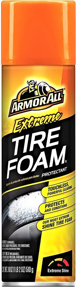 Armor All Extreme Car Tire Foam, Tire Cleaner Spray for Cars, 18 Oz