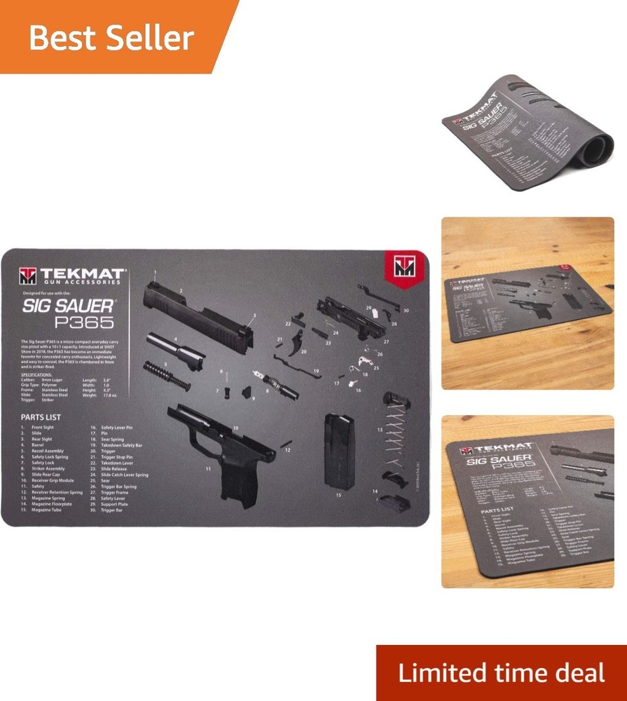 Protect Your Firearm: Waterproof Gun Cleaning Mat for Sig Sauer P365