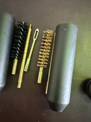 Universal Gun Cleaning Kit .22 .30 Cal Rifle Pistol Brush Set w/ Case New Open