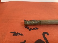 Antique 10-12 gauge shotgun cleaning rod wood wire brush 3-4 piece