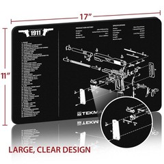 1911 Pistol Cleaning Mat 11×17 Inch Washable Non-Slip Oil & Solvent Resistant