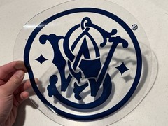 S&W Smith & Wesson Logo Clear and Blue Counter Mat