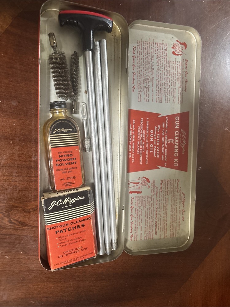 Vintage JC Higgins Gun Cleaning Kit Number No.2142 Complete Set