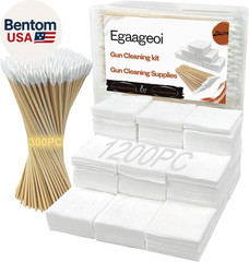 Gun Cleaning Supplies – Gun Cleaning Patches & Pointed Cotton Swabs for Pistol,