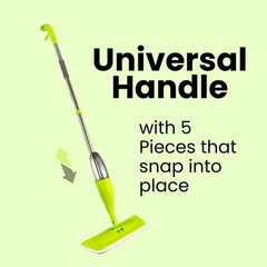 5-in-1 Eco-Friendly Cleaning Kit: Spray Mop, Duster & Window Squeegee in Green