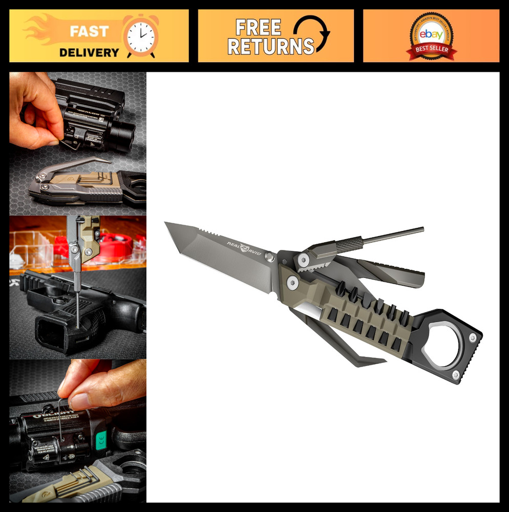 19-in-1 Pistol Multitool & Handgun Utility Tool | Gun Maintenance Kit with Wrenc