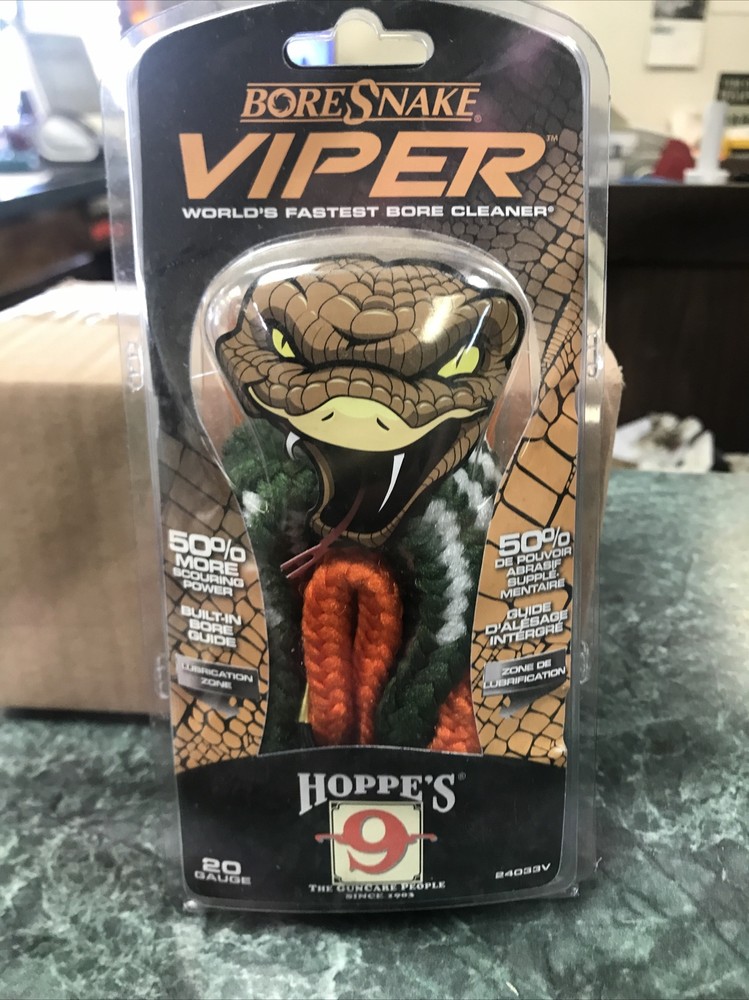 Hoppes Bore Snake Viper 20 Gauge 24033V Bore Cleaner Built-In Bore Guide NEW BOX