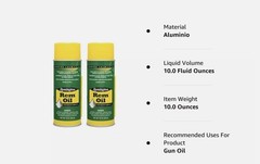 2-Pack Rem Oil Spray Gun Aerosol Cleaning Lubricant 10 Ounces per Can