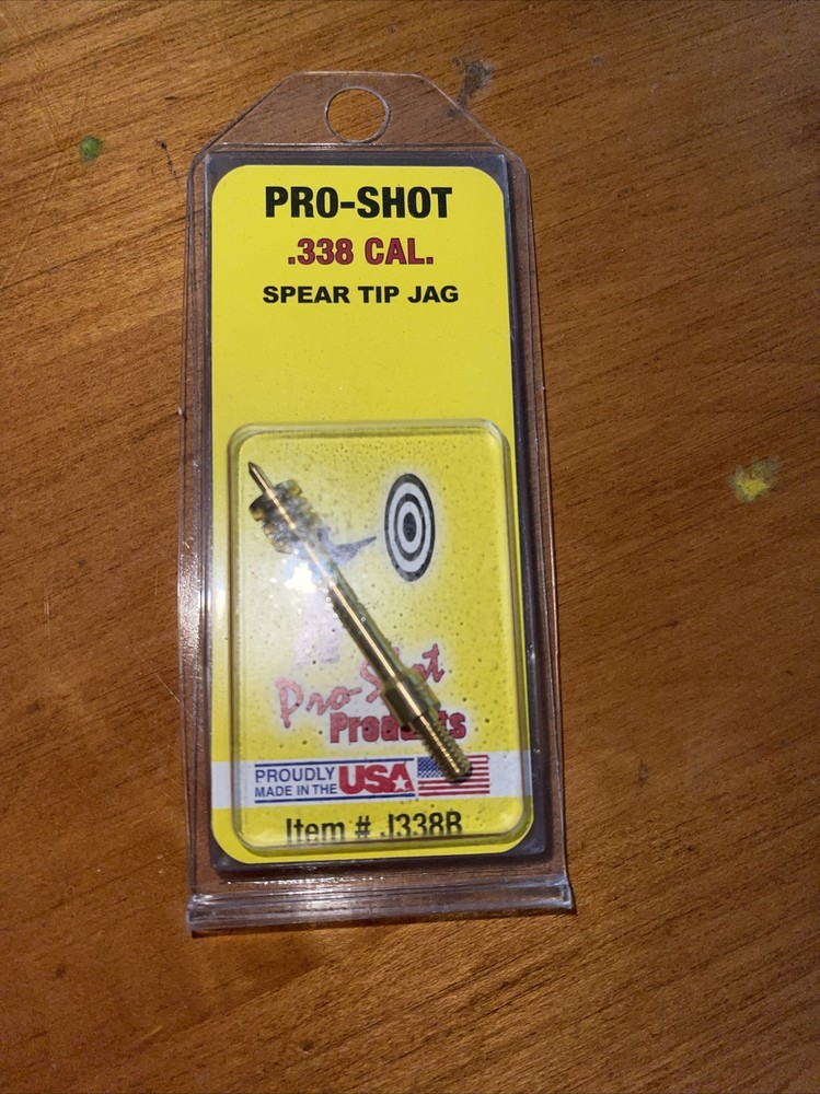 Pro-Shot J338B Spear Tip 338 Caliber Brass Benchrest Cleaning Jag