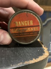 Vintage TIN Sears Roebuck and Co. Ranger Gun Grease – Half Full Collectible