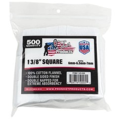 Pro-Shot Cleaning Patches For 6mm – 7 mm 1 3/8″ Square Patch 500 Count – 138500