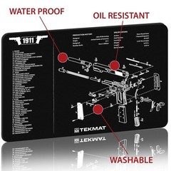 1911 Pistol Cleaning Mat 11×17 Inch Washable Non-Slip Oil & Solvent Resistant