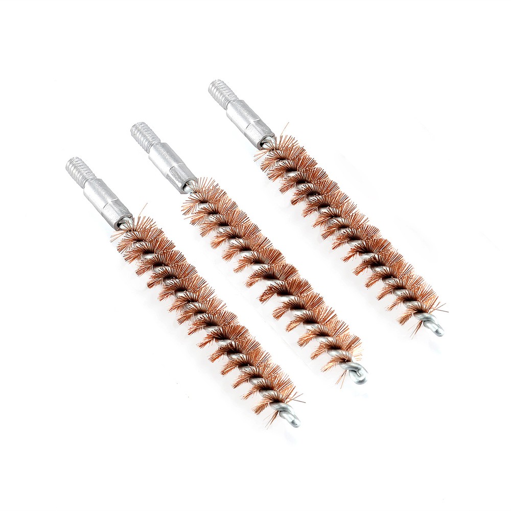 3 X Bronze Bristle Bore Long Brush Tool .357cal 8×32 Thread for Gun Cleaning Rod