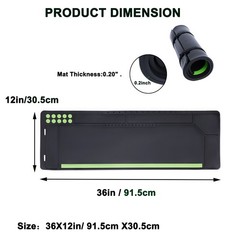 Gun Cleaning Mat with Magnetic Surface,Anti-Slip Rubberized Workbench Mat 36 x12