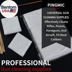 Gun Cleaning Supplies – Gun Cleaning Patches and Long Cotton Swabs Set, 6″ Cotto