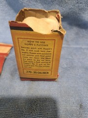 Vintage Hoppe’s No. 3 Cotton Gun Cleaning Patches, White, .270-.35 Caliber