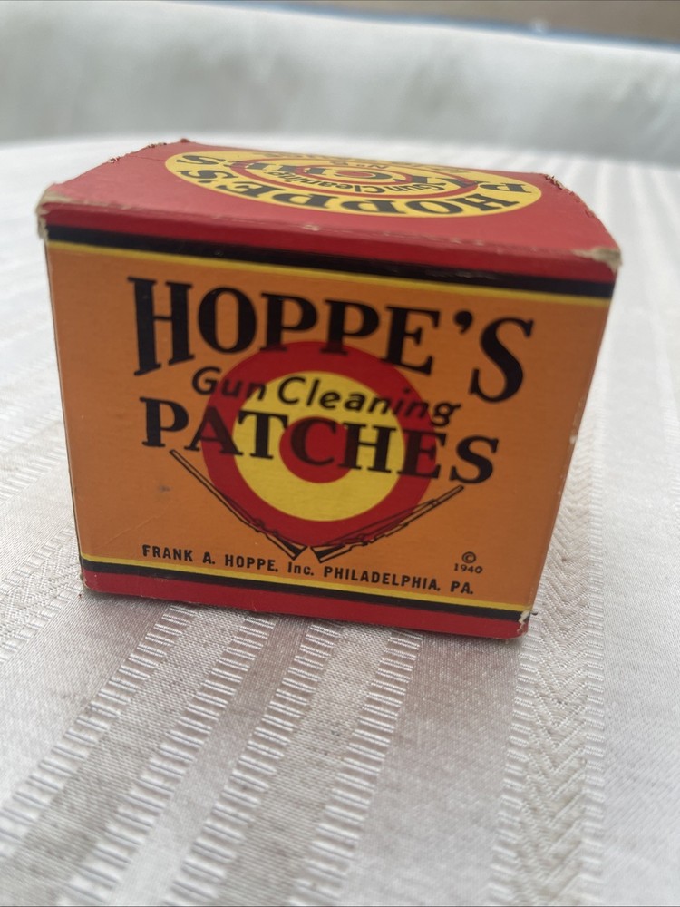 Vintage Hoppe’s Gun Cleaning Patches With Box No 5 12-16 Gauge