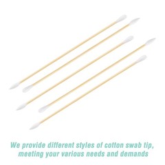 BOOSTEADY 6 Inch Cotton Gun Cleaning Swabs with Bamboo Handle（Choose Your