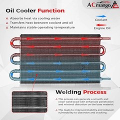 Black Ultra-Cool Tube & Fin Transmission Cooler – 5/16″ – 6-Pass – Universal