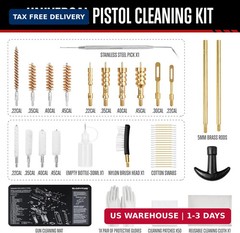 GLORYFIRE Universal Gun Cleaning Kit Fits .22 .357/9mm .38 .40 .45 Cal Handguns