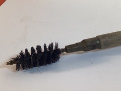 Antique 10-12 gauge shotgun cleaning rod wood wire brush 3-4 piece