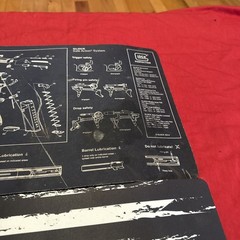 Gun Cleaning Mat for Glock – 24″ X12″ Gun Mat Black Used (2) Mats. By Cm