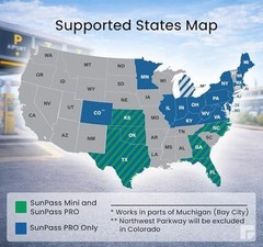 Sun Pass Pro Universal Toll Transponder – Prepaid Electronic Pass for Florida