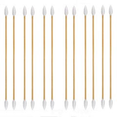 800PCS Double Ended Cotton Swabs 6″ Long – Lint Free Gun Cleaning & Makeup Tips