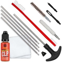 Shooters Choice Rifle Gun Rod Complete Cleaning Kit Aluminum .30 cal CLP Brush