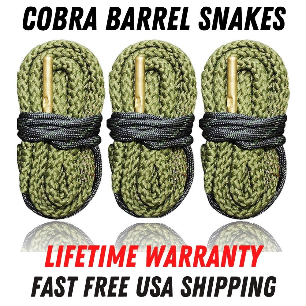9 MM 3 Pack Gun Bore Cleaning Lifetime Breakage Warranty – Cobra Barrel Snakes